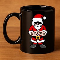 Cool Santa Gangster 11oz C Handle Ceramic Mug