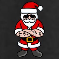 Cool Santa Gangster 11oz C Handle Ceramic Mug