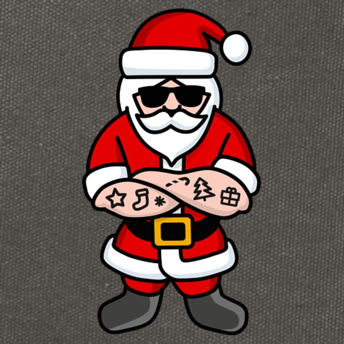 Cool Santa Gangster Cotton Canvas Backpack