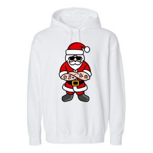 Cool Santa Gangster Garment-Dyed Fleece Hoodie