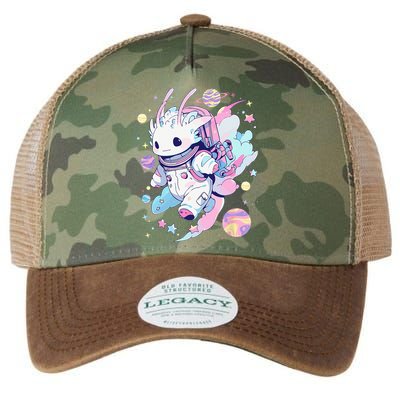 Cute Space Galaxy Axolotl Pastel Goth Aesthetic Nu Goth Legacy Tie Dye Trucker Hat