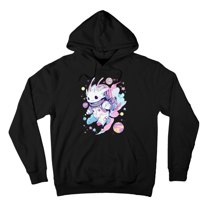 Cute Space Galaxy Axolotl Pastel Goth Aesthetic Nu Goth Hoodie