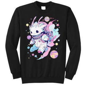 Cute Space Galaxy Axolotl Pastel Goth Aesthetic Nu Goth Sweatshirt