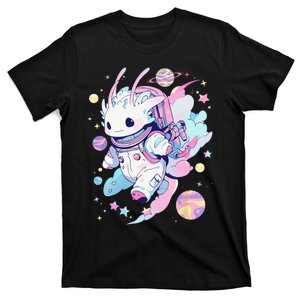 Cute Space Galaxy Axolotl Pastel Goth Aesthetic Nu Goth T-Shirt