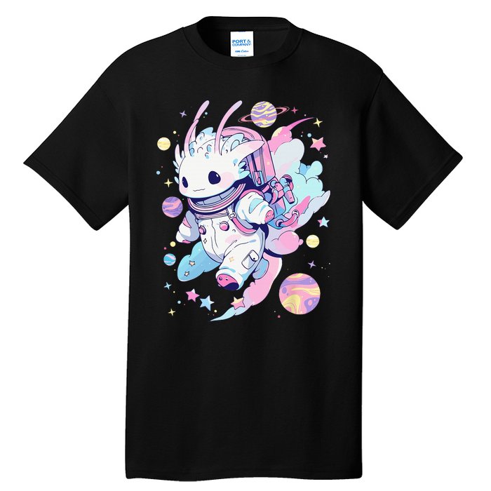 Cute Space Galaxy Axolotl Pastel Goth Aesthetic Nu Goth Tall T-Shirt