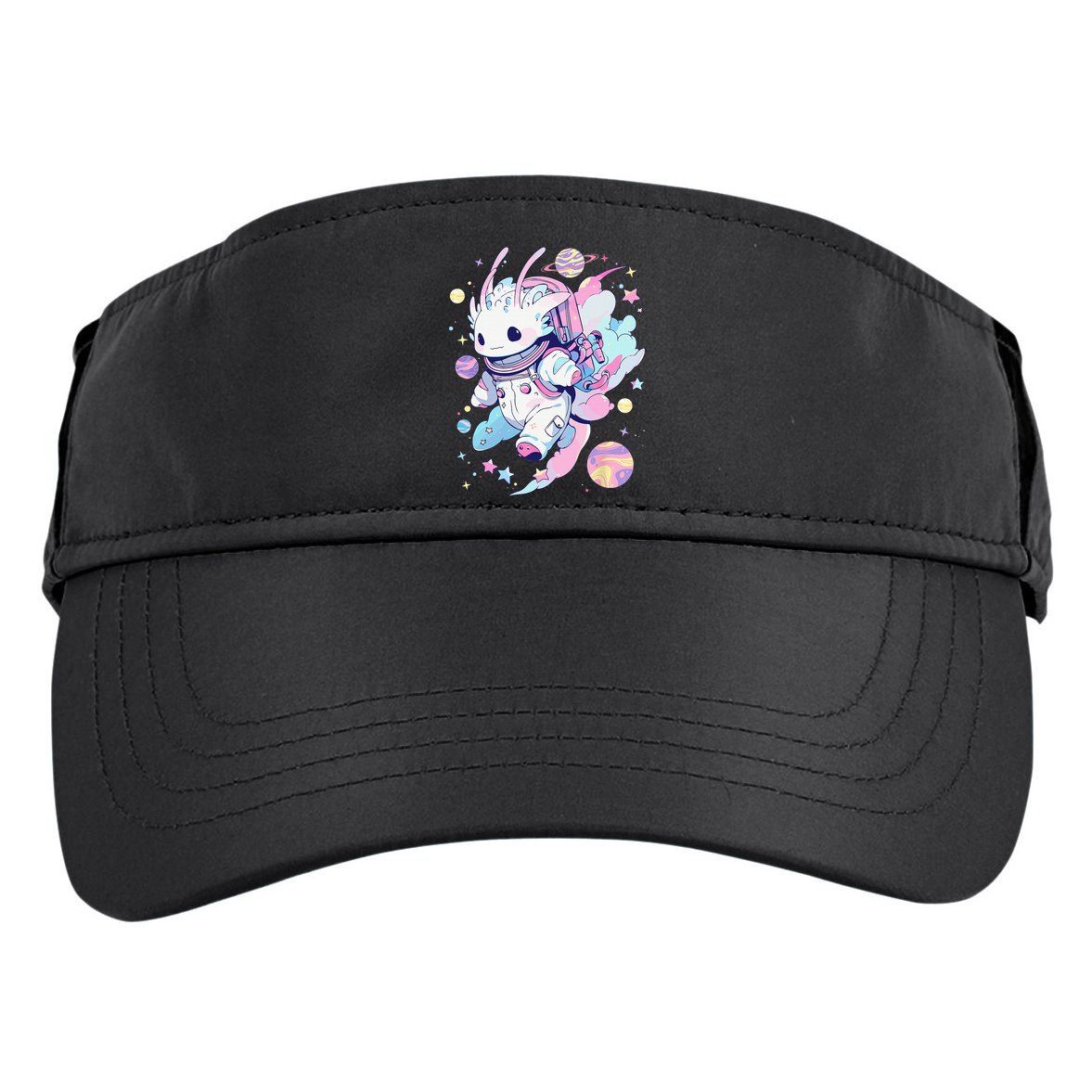 Cute Space Galaxy Axolotl Pastel Goth Aesthetic Nu Goth Adult Drive Performance Visor