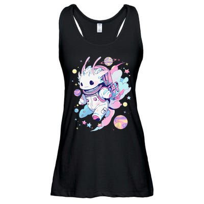 Cute Space Galaxy Axolotl Pastel Goth Aesthetic Nu Goth Ladies Essential Flowy Tank