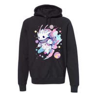 Cute Space Galaxy Axolotl Pastel Goth Aesthetic Nu Goth Premium Hoodie