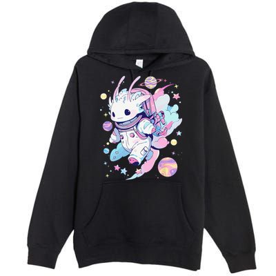 Cute Space Galaxy Axolotl Pastel Goth Aesthetic Nu Goth Premium Pullover Hoodie
