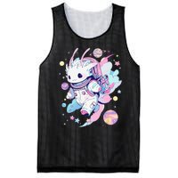 Cute Space Galaxy Axolotl Pastel Goth Aesthetic Nu Goth Mesh Reversible Basketball Jersey Tank