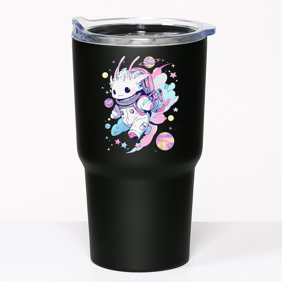 Cute Space Galaxy Axolotl Pastel Goth Aesthetic Nu Goth Tumbler