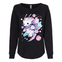 Cute Space Galaxy Axolotl Pastel Goth Aesthetic Nu Goth Womens California Wash Sweatshirt