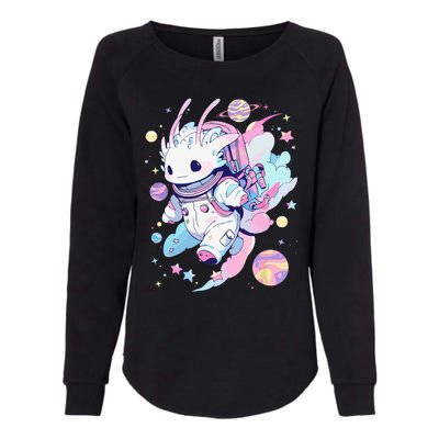 Cute Space Galaxy Axolotl Pastel Goth Aesthetic Nu Goth Womens California Wash Sweatshirt