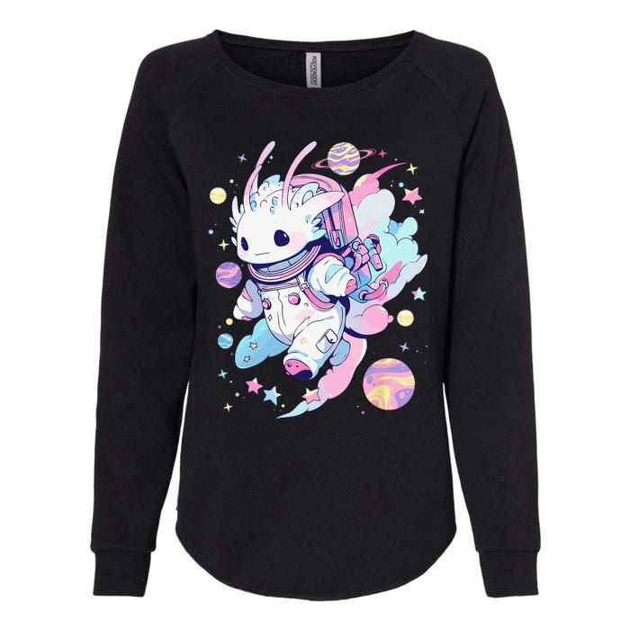 Cute Space Galaxy Axolotl Pastel Goth Aesthetic Nu Goth Womens California Wash Sweatshirt