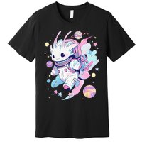 Cute Space Galaxy Axolotl Pastel Goth Aesthetic Nu Goth Premium T-Shirt