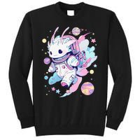 Cute Space Galaxy Axolotl Pastel Goth Aesthetic Nu Goth Tall Sweatshirt