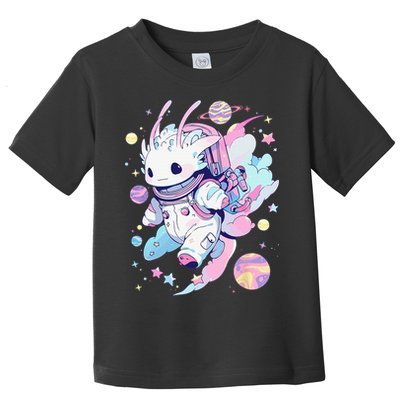 Cute Space Galaxy Axolotl Pastel Goth Aesthetic Nu Goth Toddler T-Shirt