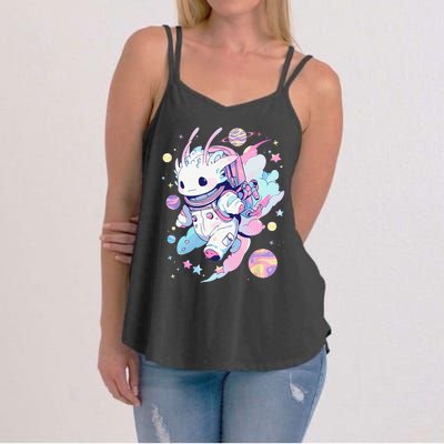 Cute Space Galaxy Axolotl Pastel Goth Aesthetic Nu Goth Women's Strappy Tank