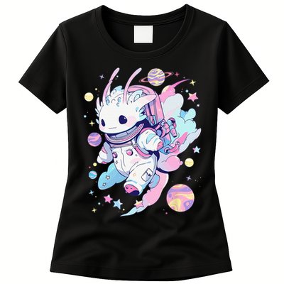 Cute Space Galaxy Axolotl Pastel Goth Aesthetic Nu Goth Women's T-Shirt