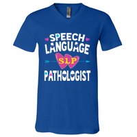 Cute Slp Gift Speech Language Pathologist Funny Gift Therapy Gift V-Neck T-Shirt