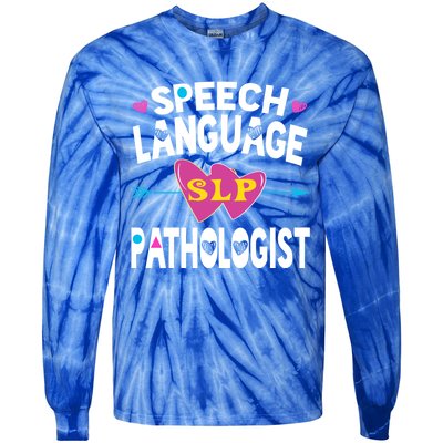 Cute Slp Gift Speech Language Pathologist Funny Gift Therapy Gift Tie-Dye Long Sleeve Shirt