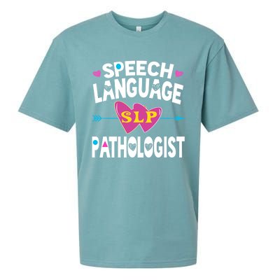 Cute Slp Gift Speech Language Pathologist Funny Gift Therapy Gift Sueded Cloud Jersey T-Shirt