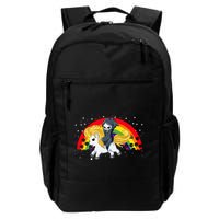 Cute Scary Ghost Face Skull Reaper On Golden Unicorn Rainbow Backpack