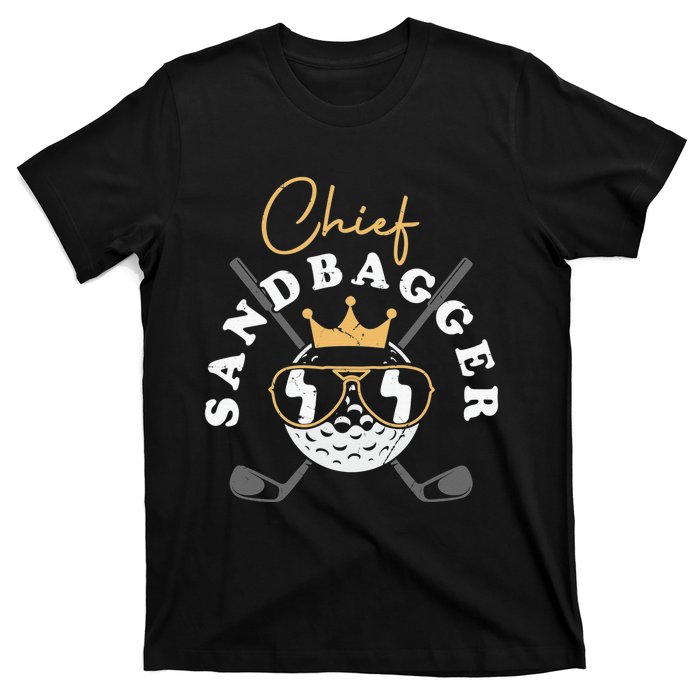 Chief Sandbagger Gift for Golf Meme BJJ Chess Sandbag T-Shirt