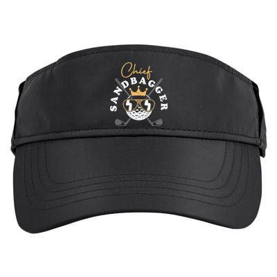 Chief Sandbagger Gift for Golf Meme BJJ Chess Sandbag Adult Drive Performance Visor