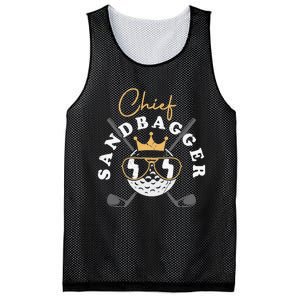 Chief Sandbagger Gift for Golf Meme BJJ Chess Sandbag Mesh Reversible Basketball Jersey Tank