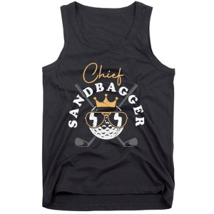 Chief Sandbagger Gift for Golf Meme BJJ Chess Sandbag Tank Top