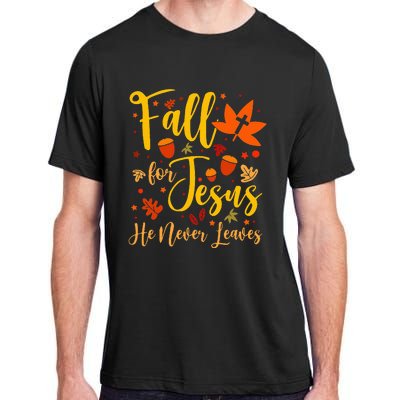 Christian Sayings Gifts Halloween Fall For Jesus Religious Adult ChromaSoft Performance T-Shirt