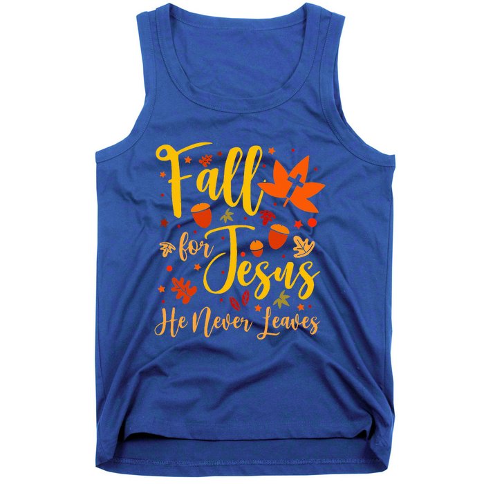 Christian Sayings Gifts Halloween Fall For Jesus Religious Tank Top