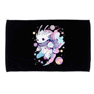 Cute Space Galaxy Axolotl Pastel Goth Aesthetic Nu Goth Microfiber Hand Towel