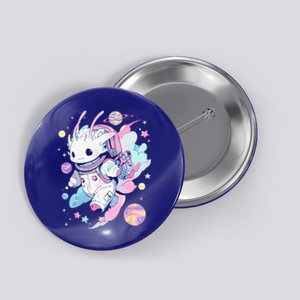 Cute Space Galaxy Axolotl Pastel Goth Aesthetic Nu Goth Button