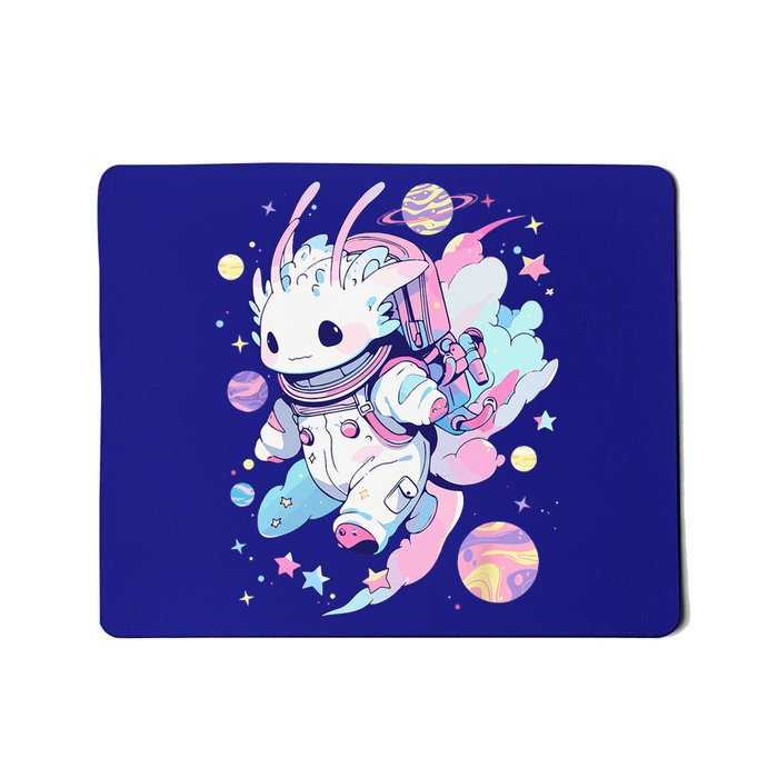 Cute Space Galaxy Axolotl Pastel Goth Aesthetic Nu Goth Mousepad