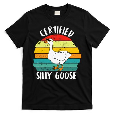 Certified Silly Goose Funny Goose Lover Farmer Farm Life T-Shirt