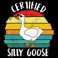 Certified Silly Goose Funny Goose Lover Farmer Farm Life Drawstring Bag