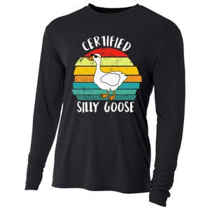 Certified Silly Goose Funny Goose Lover Farmer Farm Life Cooling Performance Long Sleeve Crew