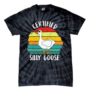 Certified Silly Goose Funny Goose Lover Farmer Farm Life Tie-Dye T-Shirt