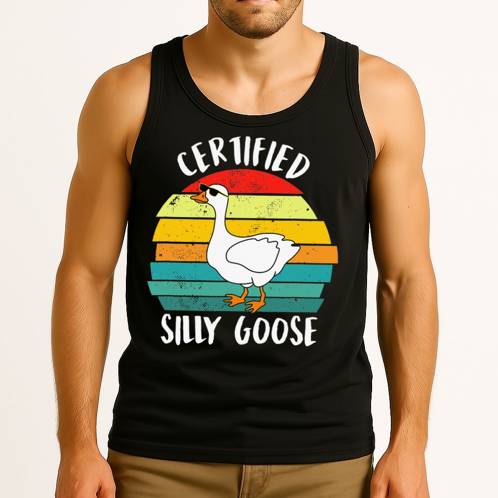 Certified Silly Goose Funny Goose Lover Farmer Farm Life Tank Top
