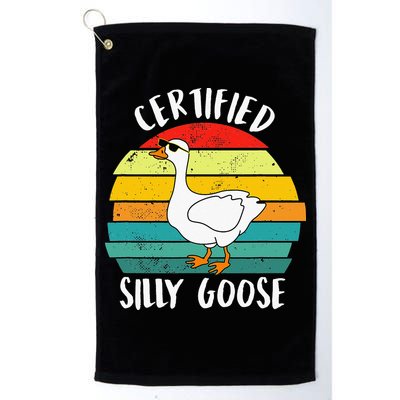 Certified Silly Goose Funny Goose Lover Farmer Farm Life Golf Towel