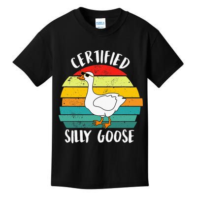 Certified Silly Goose Funny Goose Lover Farmer Farm Life Kids T-Shirt