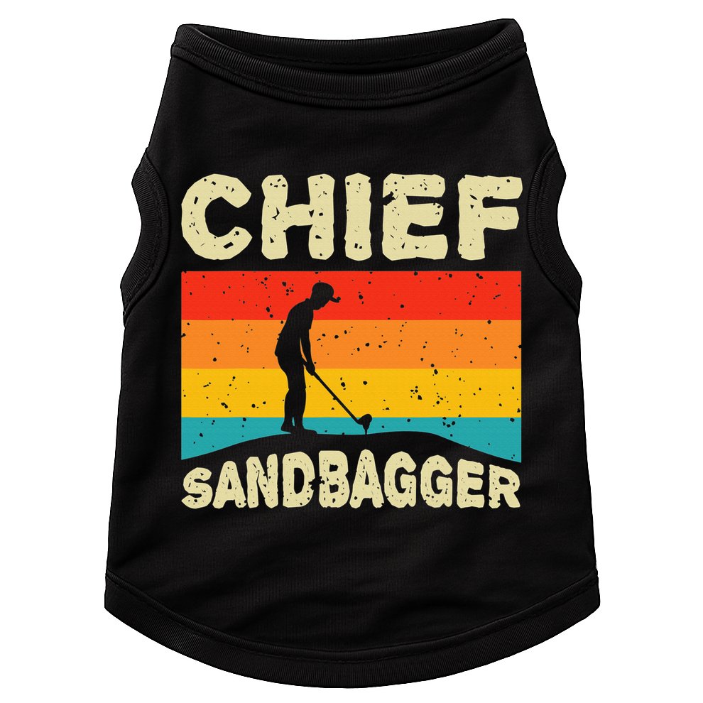 Chief Sandbagger Golfer Player Golf Lover Doggie Tank