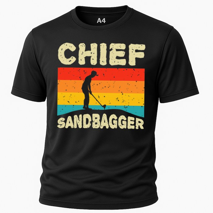 Chief Sandbagger Golfer Player Golf Lover Cooling Performance Crew T-Shirt