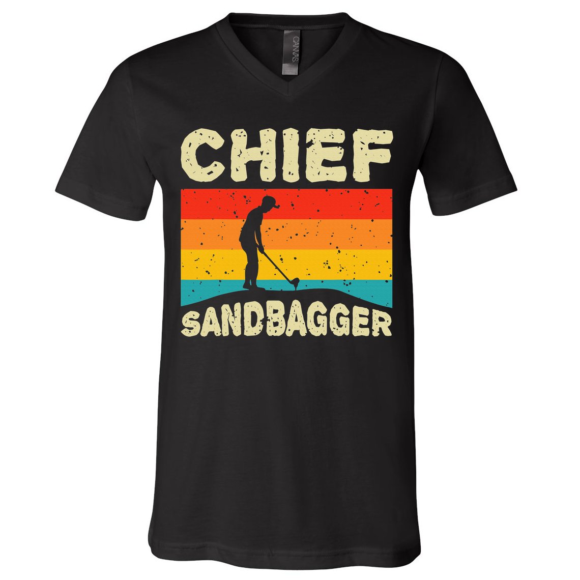 Chief Sandbagger Golfer Player Golf Lover V-Neck T-Shirt