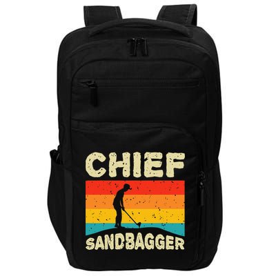 Chief Sandbagger Golfer Player Golf Lover Impact Tech Backpack