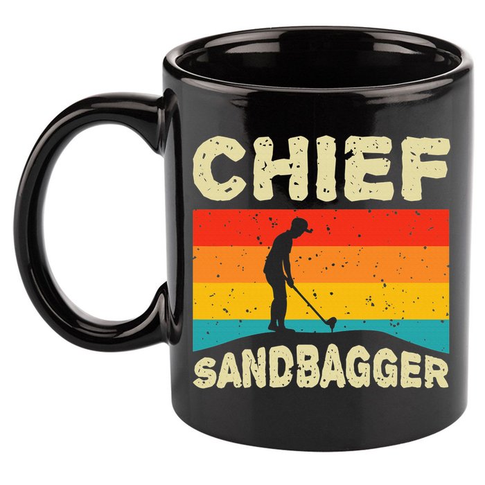 Chief Sandbagger Golfer Player Golf Lover 11oz C Handle Ceramic Mug