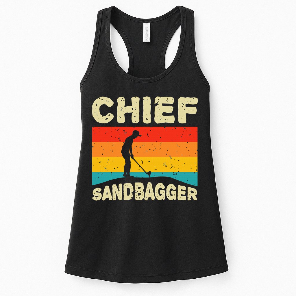 Chief Sandbagger Golfer Player Golf Lover Womens Tank Top