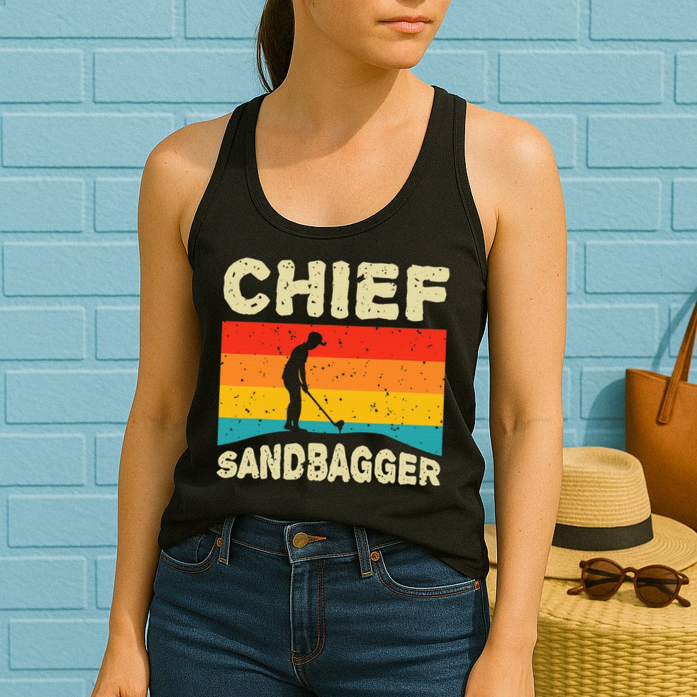 Chief Sandbagger Golfer Player Golf Lover Womens Tank Top